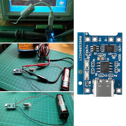 16pcs 5V 1A TP4056 Charging Module Type-C USB for 18650 Lithium Battery Charger Board with Protection USB Type C (TP 5V Charge) - style: TP 5V charge