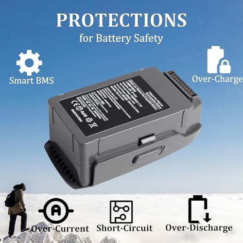 Mavic 2 Pro Battery, 2 Pack 3850mAh-15.4V Intelligent Flight Drone Battery Replacement for DJI Mavic 2 Pro/Zoom/Enterprise/Advanced - color: 2 Pack