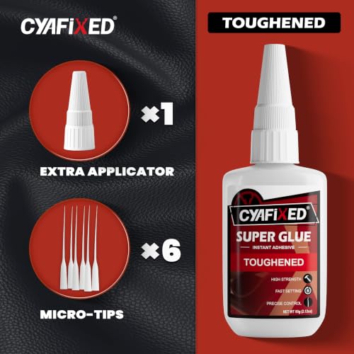 Toughened Super CA Glue 2 oz, Instant Cyanoacrylate Adhesive for Rubber - size: 2 oz, style: Toughened