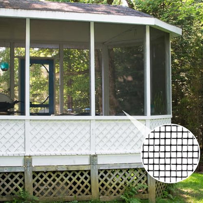 Patio Porch Screen Mesh Roll - 95"x100', Easy-to-Cut Porch Screen Mesh Roll for Patio, Pool, Durable Patio Screen Mesh Replacement - size: 95” x 100’