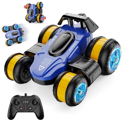 High Speed Drift Remote Control Stunt Deformation Car, Birthday Gifts, for Boys and Girls - color: Bright Blue