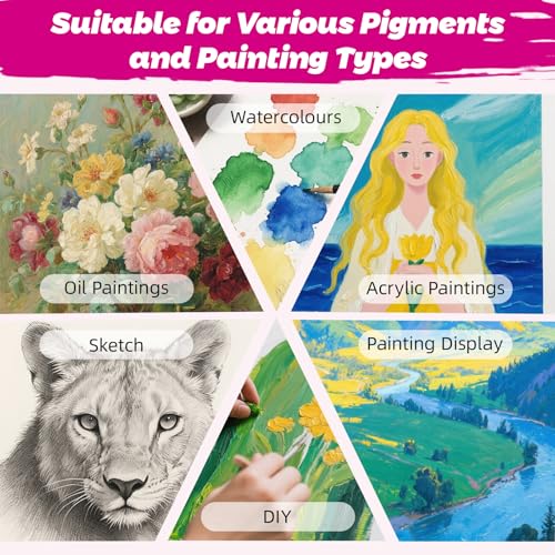 3Pack Stretched Blank Canvas for Painting with Circle, Heart, Butterfly