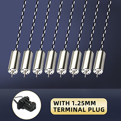 8Pack 8520 8.5x20mm 3.7V 53000RPM Coreless Mini DC Brushed Motors