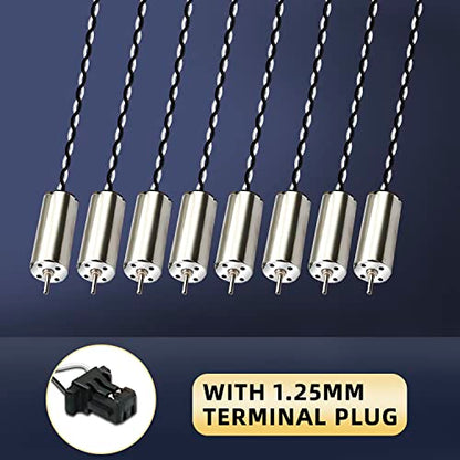 8Pack 8520 8.5x20mm 3.7V 53000RPM Coreless Mini DC Brushed Motors