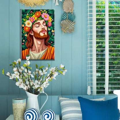 YOYA Framed Paint by Numbers Kit for Adults - Jesus Paint by Number - color: Jesus 040