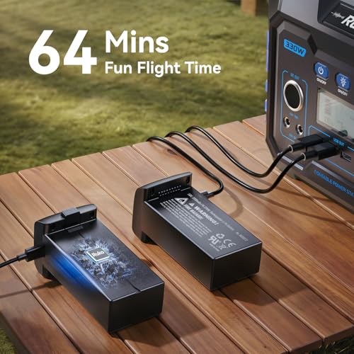 Ruko U11MINI 4K (RC3) Camera Drone for Adults with 5.5" Touchscreen Remote - color: Updated Black