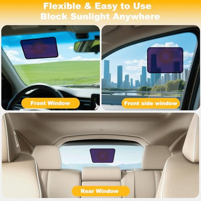 XCBYT Static Cling Car Window Sahdes for Driver Side Window, 2-Pack - color: 2 Semi-Transparent, size: 9.84" x 7.09"