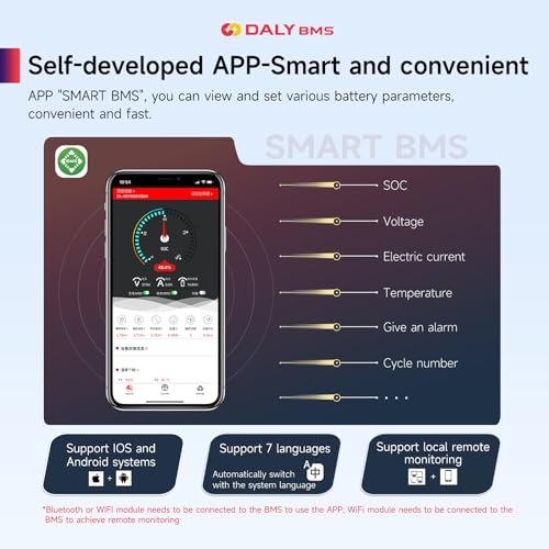 DALY Smart BMS 8S 24V 40A LiFePO4 with WiFi Bluetooth Module CAN RS485 - color: 8S 24V, size: 40A