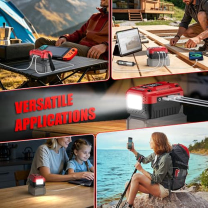 140W USB Battery Charger Compatible with Craftsman 20V Battery - color: Crimson
