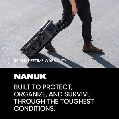 NANUK 935 Hard Camera Case (Empty), Waterproof Wheeled Hard Case, Carry-On - color: Cyan, style: Empty
