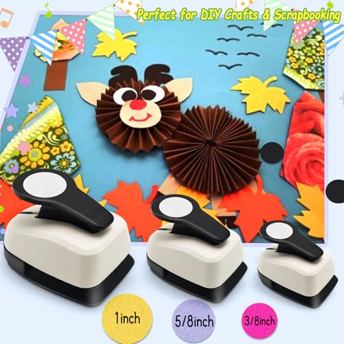Circle Punch, Circle Hole Punch Set, 1 in, 5/8 in, 3/8 in Circles