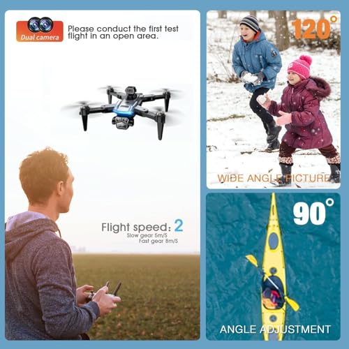 4K Drone with Camera for Adults, Foldable Quadcopter with 4.3" Screen Remote Controller, Brushless Motor,Obstacle Avoidance,Under 249g，One-Key Takeoff & Auto Follow,2Batteries,Portable HD Drone
