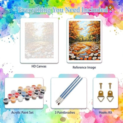 Landscape Paint by Numbers Kit for Adults 16x20 inch (without Frame) - color: MT23104-US