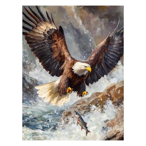XTCIXAL Diamond Art Kits for Adults, Eagle Diamond Painting, 12x16 Inch - color: 14-Eagle