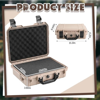 Relaxweex 11.3 x 8.7 x 4.2 Inch Hard Case, Grid Shell, Tan - color: Tan, size: 11.3 x 8.7 x 4.2 Inch, style: Grid Shell