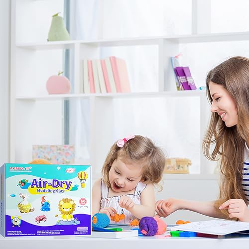 Aestd-ST Air Dry Clay 66 Colors, Modeling Clay for Kids, DIY Magic Clay