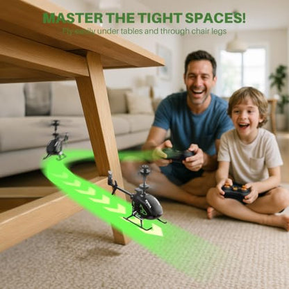SYMA S100 Mini RC Helicopter for Kids, Indoor Flying, Altitude Hold, Black - color: Black