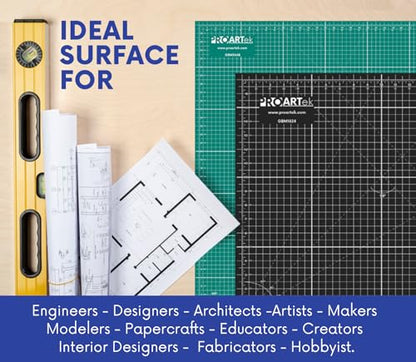 Proartek PK00012 Model GBM4060 Series 40" x 60" Dark Professional Cutting Mat; Double-Sided; Self-Healing; For Graphic Arts, Hobbies, Sewing, Scrapbooking, and other Cutting Projects - size: 60"L x 40"W