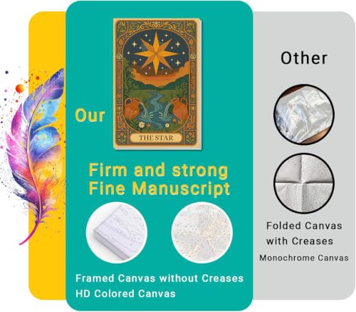 Axquilon 3 Packs Framed Paint by Numbers Kit for Adults 8x10in - color: 3 Pack Tarot with Easel-3