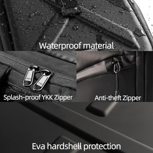 Besnfoto Hardshell Camera Backpack,DSLR SLR Mirrorless Camera Bag Waterproof with 15.6'' Laptop Compartment Tripod Holder Photography Camera Case Compatible for Canon/Nikon/Sony/Drone - color: Black