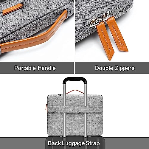 MOSISO 360 Protective Laptop Shoulder Bag, 13 inch Computer Bags - color: Gray, size: 13 inch