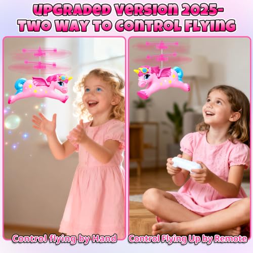 QUANA Rc Helicopter, Flying Unicorn Toys Rc & Hand Control Flying Ball Toy