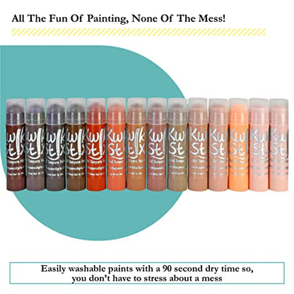 Kwik Stix Solid Paint Pens, Assorted Skin Tones, Pack of 14