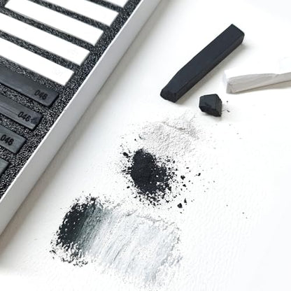 Artecho 12pcs Soft Pastels, 6 White and 6 Black - style: white and black
