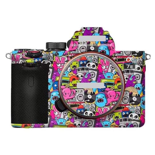 Camera Cover Skin Sticker for Sony A7III A7M3 A7R III Camera Protector Film Skin Anti-Scratch Protective Decoration A7 III A7R3(Graffiti Red) - color: Graffiti Red