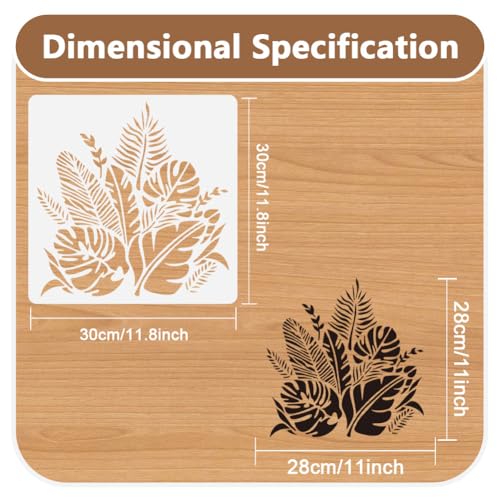 Tropical Palm Leaf DIY Painting Stencils for Wall Home Decor - style: Palm Leaves
