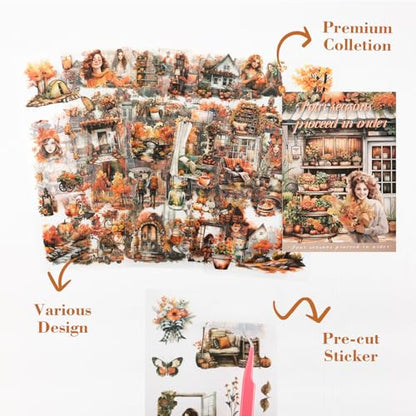 Autumn Theme Scrapbooking Supplies Kit for Adult - color: Yellow
