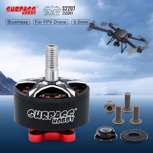 Surpass Hobby S2207 Outrunner Brushless Motor 2550KV 2-4S Drone Motor for 5-6Inch RC Models FPV Quadcopter Multicopters Fixed Wing - size: 2550kv-1Pack