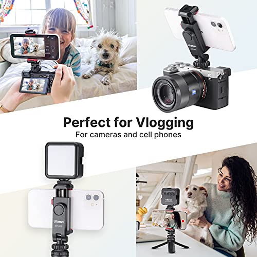ULANZI ST-06S Phone Tripod Mount, Universal Phone Mount w 2 Cold Shoe
