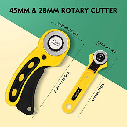 Magicfly Rotary Cutter Set, 45mm and 28mm