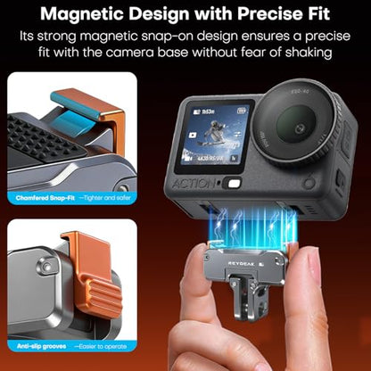 REYGEAK 360° Magnetic Quick Release Mount for DJI Action 6/Osmo Nano - color: for DJI Action 6/Osmo Nano