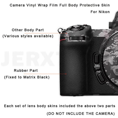 Anti-Scratch Camera Sticker Coat Wrap Protective Film Body Protector Skin Cover for Nikon Z6 Z7(Field Camouflage) - color: Field Camouflage
