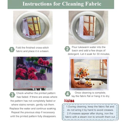 Zhenqing Cute Dragon on Books Stamped Cross Stitch Kit for Beginners, 11CT Printed 24 x 24 cm Fantasy Book Dragon Pattern with Hoop, Threads, Needles and English Instructions, DIY Embroidery Set - color: Bookish Little Dragon