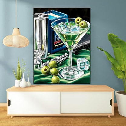 Axquilon Cocktail Diamond Art Kits for Adults 12x16 inch - color: Cocktail