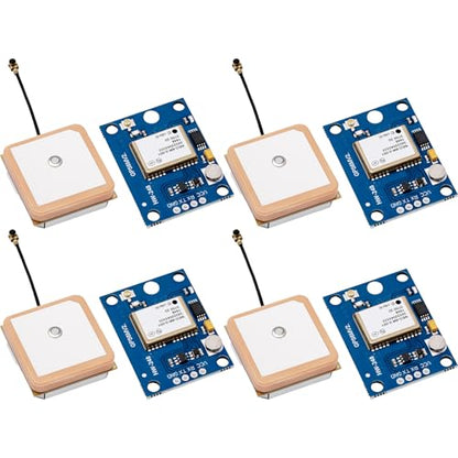 4-Pack GY-NEO6MV2 NEO-6M GPS Module, Ceramic Antenna