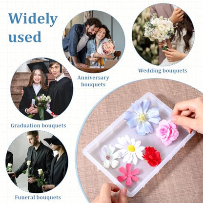 Large Rectangular Resin Molds 4PCS Epoxy Resin Casting Craft Mold Crystal Deep Casting Epoxy Mold for Flower Preservation Bookends DIY Art Home Décor, DIY Wedding Bouquets