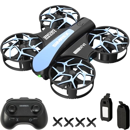 SIMREX Mini Drone for Kids with 360° Flip & LED Lights — RC Quadcopter, Altitude Hold, One Key Takeoff/Landing, 3 Speed Modes, Headless Mode, Toy Gift for Beginners Ages 6+(Blue) - color: Blue