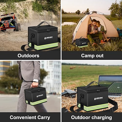 ImnBest Lipo Safe Bag Fireproof, Explosion-proof Bag, Large Capacity, Fireproof Safe, Lipo Battery Storage Box, Protective Safe Bag for Charging and Storing (Black+Grid Classification) - color: Black+Grid Classification