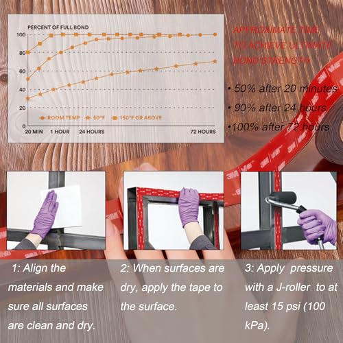 3M Clear Double Sided Tape Heavy Duty Made of VHB 4905 3/4 inch x 10 ft, Ultra Thin Strong Adhesive for Electronics, Glass, Automotive Emblem Mounting - size: 0.75" × 10 Ft