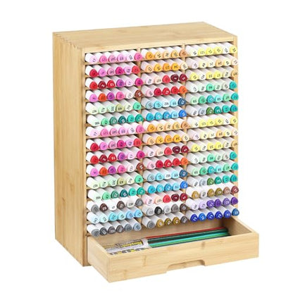 AUTOARK Bamboo Marker Organizer for 225 Markers,AHK-063 - size: 225 Markers