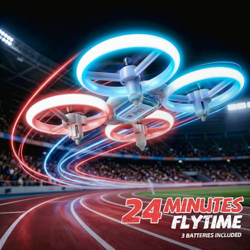 Veeniix Mini Drone for Kids Anti-Collision RC Quadcopter LED Light - color: Blue