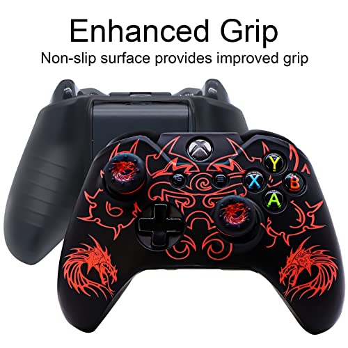 Controller Skin for Xbox-One, BRHE Anti-Slip Silicone Cover - color: Red