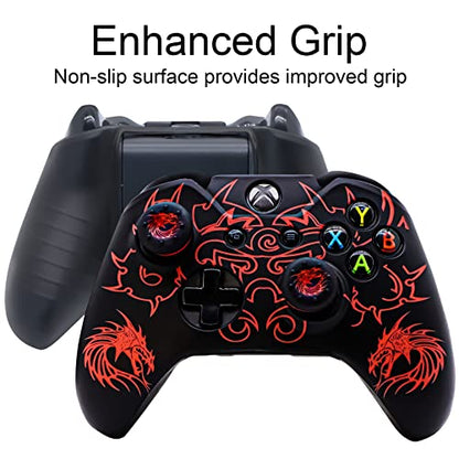 Controller Skin for Xbox-One, BRHE Anti-Slip Silicone Cover - color: Red