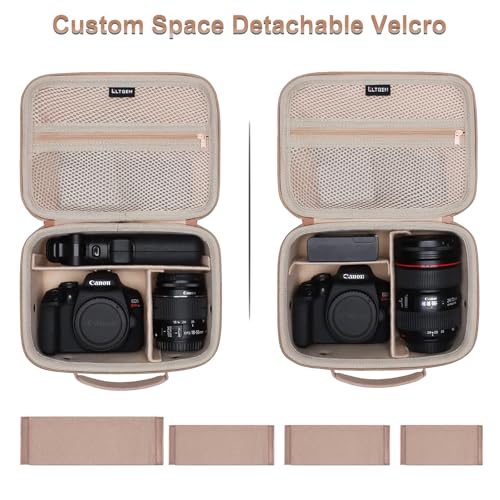 Small Camera Case Bag for Canon EOS Rebel T7/R50//R100 DSLR Camera Beige - color: Beige, size: Small