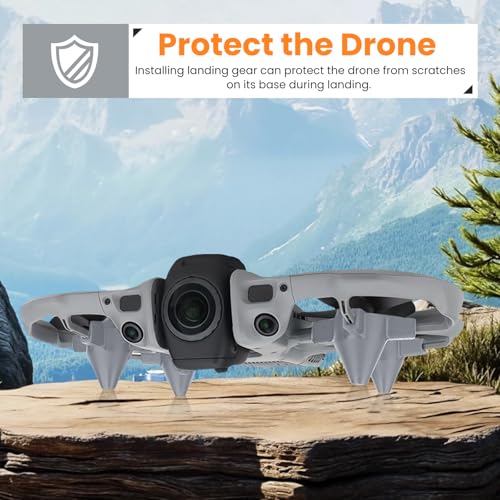 Landing Gear for DJI Avata 360 Drone, Height Increase Extended Legs, Anti-Scratch Protective Bracket, Quick Release Tripod Support, Drone Accessories (Grey) - color: Gray