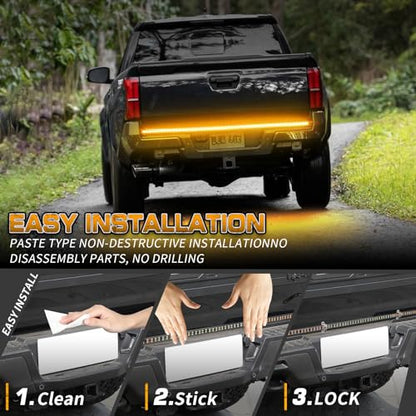 XRIDONSEN 48 inch 288 LED Tailgate Strobe Lights Amber Emergency Lights - color: Amber